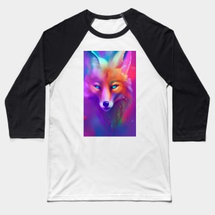 Colorful Fox Baseball T-Shirt